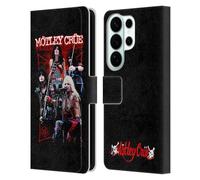 Head Case Designs Officially Licensed Motley Crue Live Montage Red Tour Graphics Leather Wallet Case Compatible With Samsung Galaxy S26 Ultra