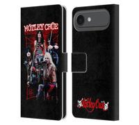 Head Case Designs Officially Licensed Motley Crue Live Montage Red Tour Graphics Leather Wallet Case Compatible With Apple iPhone 17 Air