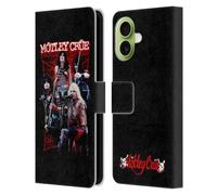 Head Case Designs Officially Licensed Motley Crue Live Montage Red Tour Graphics Leather Wallet Case Compatible With Apple iPhone 17