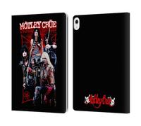 Head Case Designs Officially Licensed Motley Crue Live Montage Red Tour Graphics Leather Wallet Case Compatible With Apple iPad Air 13 2024/2025