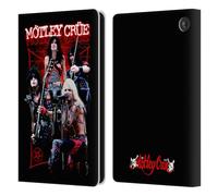 Head Case Designs Officially Licensed Motley Crue Live Montage Red Tour Graphics Leather Wallet Case Compatible With Amazon Fire 7 2022