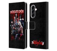 Head Case Designs Officially Licensed Motley Crue Live Montage Red Tour Graphics Leather Wallet Case Compatible With Samsung Galaxy A56 5G