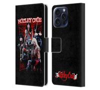 Head Case Designs Officially Licensed Motley Crue Live Montage Red Tour Graphics Leather Wallet Case Compatible With Samsung Galaxy S25 FE