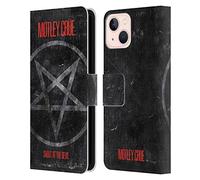 Head Case Designs Officially Licensed Motley Crue SATD Star Albums Leather Wallet Case Compatible With Apple iPhone 13