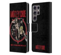 Head Case Designs Officially Licensed Motley Crue SATD Tours Leather Wallet Case Compatible With Samsung Galaxy S24 Ultra 5G