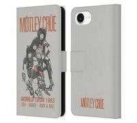 Head Case Designs Officially Licensed Motley Crue Sex, Drugs and Rock & Roll Tours Leather Wallet Case Compatible With Apple iPhone 16e