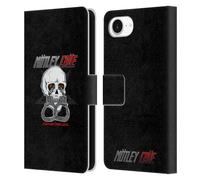 Head Case Designs Officially Licensed Motley Crue Too Fast For Love Skull Logos Leather Wallet Case Compatible With Apple iPhone 16e