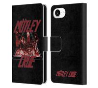 Head Case Designs Officially Licensed Motley Crue Too Fast Key Art Leather Wallet Case Compatible With Apple iPhone 16e