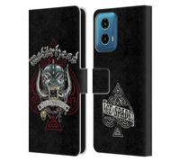 Head Case Designs Officially Licensed Motorhead Ace Of Spades Dog Graphics Leather Book Wallet Case Cover Compatible With Motorola Moto G34 5G