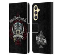 Head Case Designs Officially Licensed Motorhead Ace Of Spades Dog Graphics Leather Wallet Case Compatible With Samsung Galaxy S23 FE 5G