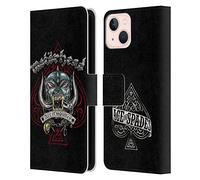 Head Case Designs Officially Licensed Motorhead Ace Of Spades Dog Graphics Leather Wallet Case Compatible With Apple iPhone 13