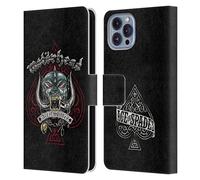 Head Case Designs Officially Licensed Motorhead Ace Of Spades Dog Graphics Leather Wallet Case Compatible With Apple iPhone 14
