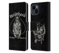 Head Case Designs Officially Licensed Motorhead Ace Of Spades Lemmy Graphics Leather Wallet Case Compatible With Apple iPhone 15