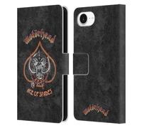 Head Case Designs Officially Licensed Motorhead Ace Of Spades Vintage Key Art Leather Wallet Case Compatible With Apple iPhone 16e