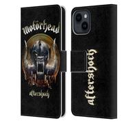 Head Case Designs Officially Licensed Motorhead Aftershock Graphics Leather Wallet Case Compatible With Apple iPhone 15