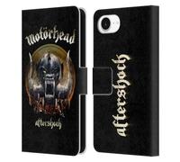 Head Case Designs Officially Licensed Motorhead Aftershock Graphics Leather Wallet Case Compatible With Apple iPhone 16e