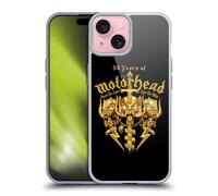 Head Case Designs Officially Licensed Motorhead Born To Lose Live To Win 50th Anniversary Gel Case [Military Grade Protection] Compatible with Apple iPhone 15 and Compatible with MagSafe