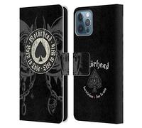 Head Case Designs Officially Licensed Motorhead Born To Lose Love To Win Graphics Leather Wallet Case Compatible With Apple iPhone 12 / iPhone 12 Pro