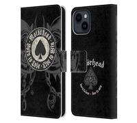Head Case Designs Officially Licensed Motorhead Born To Lose Love To Win Graphics Leather Wallet Case Compatible With Apple iPhone 15