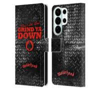 Head Case Designs Officially Licensed Motorhead Don't Let 'Em Grind You Down Key Art Leather Wallet Case Compatible With Samsung Galaxy S26 Ultra
