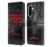 Head Case Designs Officially Licensed Motorhead Don't Let 'Em Grind You Down Key Art Leather Wallet Case Compatible With Samsung Galaxy A26 5G