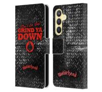 Head Case Designs Officially Licensed Motorhead Don't Let 'Em Grind You Down Key Art Leather Wallet Case Compatible With Samsung Galaxy S24 5G