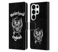 Head Case Designs Officially Licensed Motorhead England Graphics Leather Wallet Case Compatible With Samsung Galaxy S26 Ultra