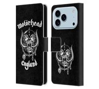 Head Case Designs Officially Licensed Motorhead England Graphics Leather Wallet Case Compatible With Apple iPhone 17 Pro