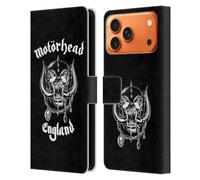 Head Case Designs Officially Licensed Motorhead England Graphics Leather Wallet Case Compatible With Apple iPhone 17 Pro Max