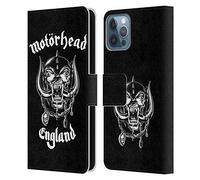 Head Case Designs Officially Licensed Motorhead England Graphics Leather Wallet Case Compatible With Apple iPhone 12 / iPhone 12 Pro
