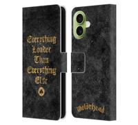 Head Case Designs Officially Licensed Motorhead Everything Louder Key Art Leather Wallet Case Compatible With Apple iPhone 17