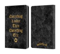 Head Case Designs Officially Licensed Motorhead Everything Louder Key Art Leather Wallet Case Compatible With Amazon Kindle 11th Gen (2024)