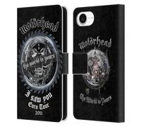 Head Case Designs Officially Licensed Motorhead I Saw You Tours Leather Wallet Case Compatible With Apple iPhone 16e