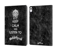 Head Case Designs Officially Licensed Motorhead Keep Calm Key Art Leather Wallet Case Compatible With Apple iPad Air 13 2024/2025
