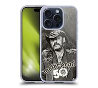 Head Case Designs Officially Licensed Motorhead Lemmy 50th Anniversary Gel Case [Military Grade Protection] Compatible with Apple iPhone 15 Pro and Compatible with MagSafe