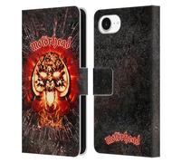 Head Case Designs Officially Licensed Motorhead Overkill Fame Key Art Leather Wallet Case Compatible With Apple iPhone 16e