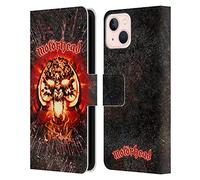 Head Case Designs Officially Licensed Motorhead Overkill Fame Key Art Leather Wallet Case Compatible With Apple iPhone 13