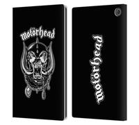 Head Case Designs Officially Licensed Motorhead Silver War Pig Graphics Leather Wallet Case Compatible With Amazon Fire Max 11 2023