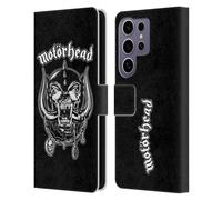 Head Case Designs Officially Licensed Motorhead Silver War Pig Graphics Leather Wallet Case Compatible with Samsung Galaxy S25 Ultra