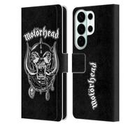 Head Case Designs Officially Licensed Motorhead Silver War Pig Graphics Leather Wallet Case Compatible With Samsung Galaxy S26 Ultra