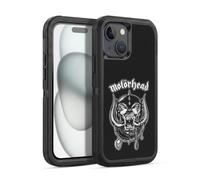 Head Case Designs Officially Licensed Motorhead Silver War Pig Graphics Ultra-Armoured Shockproof Case [Military Grade Protection] Compatible With Apple iPhone 15