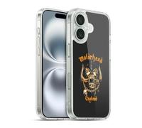 Head Case Designs Officially Licensed Motorhead Warpig England Logo Gel Case [Military Grade Protection] Compatible with Apple iPhone 16 and Compatible with MagSafe