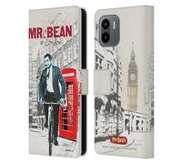 Head Case Designs Officially Licensed Mr. Bean In London London Art Leather Wallet Case Compatible With Xiaomi Redmi A2