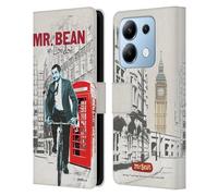 Head Case Designs Officially Licensed Mr. Bean In London London Art Leather Wallet Case Compatible With Xiaomi Redmi Note 13/13 Pro 5G