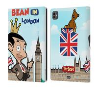 Head Case Designs Officially Licensed Mr. Bean: The Animated Series Bean In London Graphic Art Leather Wallet Case Compatible With Apple iPad Pro 11 M4/M5 2024/2025