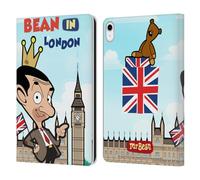 Head Case Designs Officially Licensed Mr. Bean: The Animated Series Bean In London Graphic Art Leather Wallet Case Compatible With Apple iPad 10.9 2022/2025