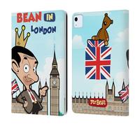 Head Case Designs Officially Licensed Mr. Bean: The Animated Series Bean In London Graphic Art Leather Wallet Case Compatible With Apple iPad Air 11 2020/2022/2024/2025
