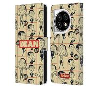 Head Case Designs Officially Licensed Mr. Bean: The Animated Series Collage Graphic Art Leather Wallet Case Compatible With OnePlus Ace 3 5G