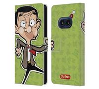 Head Case Designs Officially Licensed Mr. Bean: The Animated Series Face Graphic Art Leather Wallet Case Compatible With Nothing Phone (2a)