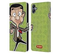 Head Case Designs Officially Licensed Mr. Bean: The Animated Series Face Graphic Art Leather Wallet Case Compatible With Samsung Galaxy A05